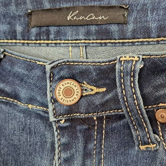 Kancan High Waist Distressed Skinny Crop Jean size 27 - Picture 6 of 7